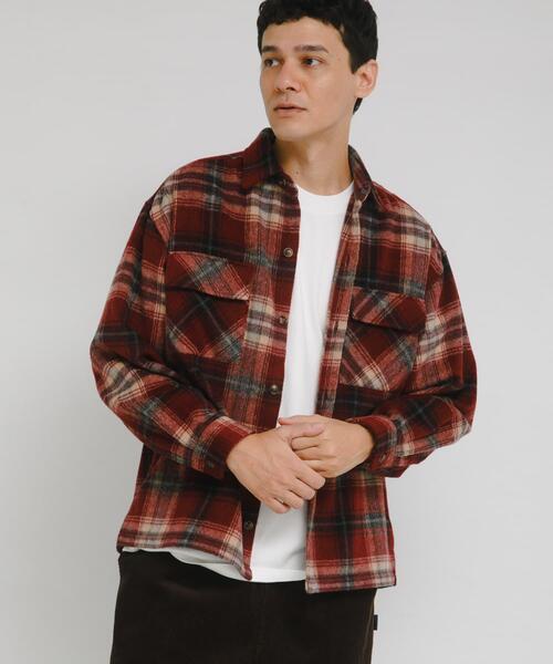 URBAN RESEARCH Sonny Label（アーバンリサーチサニーレーベル）の「シャギーチェックダブルポケットシャツ（シャツ/ブラウス・メンズ・レッド系その他/ブラック系その他/ブラウン系その他・MEDIUM/LARGE）」の21枚目の写真