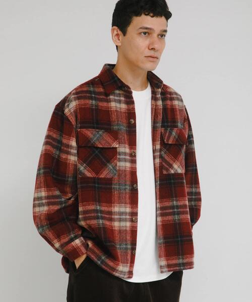 セール】シャギーチェックダブルポケットシャツ（シャツ/ブラウス