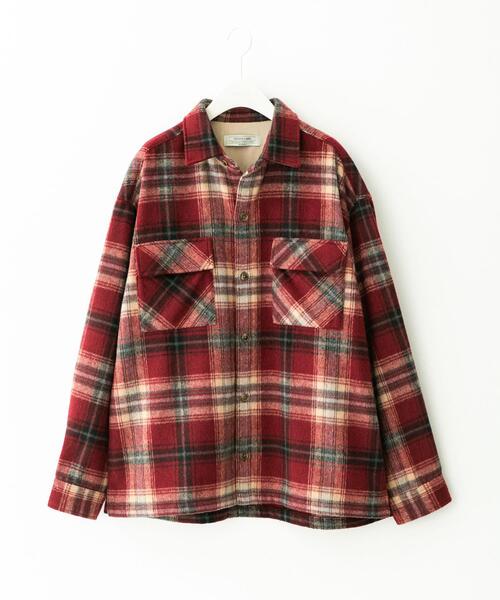 セール】シャギーチェックダブルポケットシャツ（シャツ/ブラウス