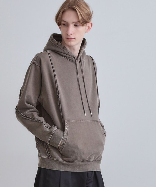 tk.TAKEO KIKUCHI（ティーケータケオキクチ）の「ヘヴィウェイトヴィンテージプルパーカ（パーカー・メンズ・グレー/ブラック/ブラウン系その他・01/03/02）」の3枚目の写真