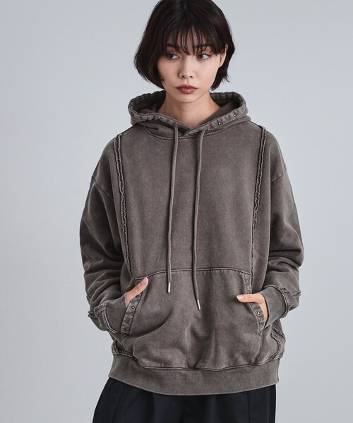 tk.TAKEO KIKUCHI（ティーケータケオキクチ）の「ヘヴィウェイトヴィンテージプルパーカ（パーカー・メンズ・グレー/ブラック/ブラウン系その他・01/03/02）」の15枚目の写真