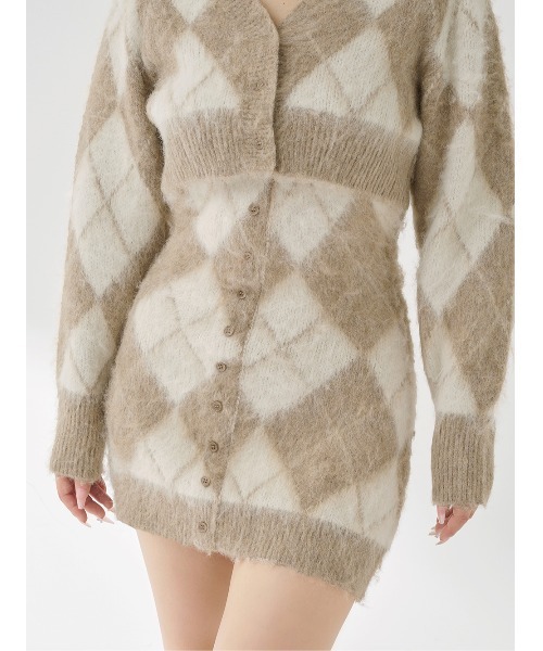 ダーリッチ Darich アーガイルニットアンサンブル FL ベージュ ダーリッチ Darich アーガイルニットアンサンブル FL ベージュ