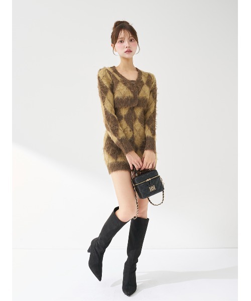 アーガイルニットアンサンブル（ワンピース）｜Darich（ダーリッチ）の