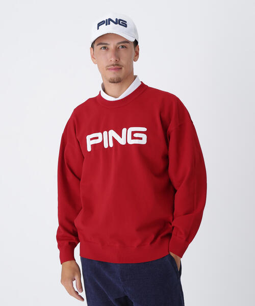 セール】【PING APPAREL】10カラークルーネックニットプルオーバー