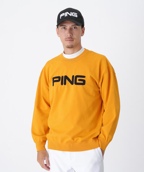 セール】【PING APPAREL】10カラークルーネックニットプルオーバー