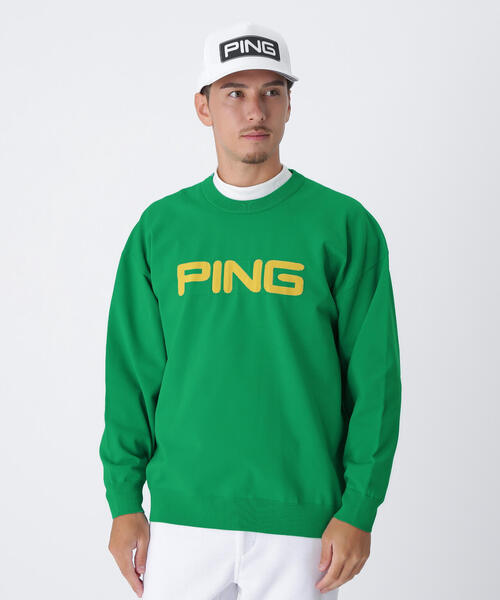 セール】【PING APPAREL】10カラークルーネックニットプルオーバー