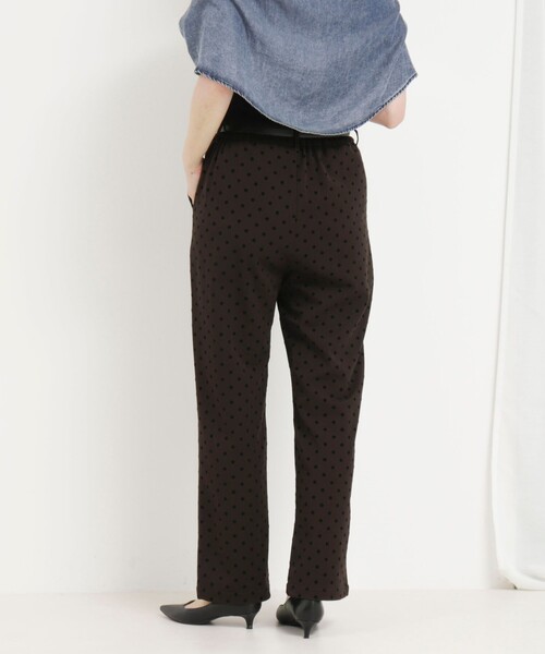 MICO COULIER（ミコクリエ）の「裏起毛TRフロッキードットパンツ（その他パンツ・レディース・ブラウン/チャコールグレー・36/38）」の12枚目の写真