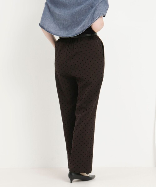 MICO COULIER（ミコクリエ）の「裏起毛TRフロッキードットパンツ（その他パンツ・レディース・ブラウン/チャコールグレー・36/38）」の13枚目の写真