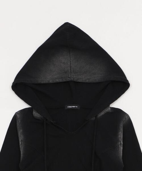 dispark（ディスパーク）の「DISPARK/【25年秋冬新作】サイドギャザーブリーチフーディー（Tシャツ/カットソー・レディース・カーキ/ブラック・FREE）」の10枚目の写真