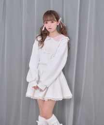 Honey Cinnamon | 袖ビジュー裏起毛スウェットワンピース(ワンピース)