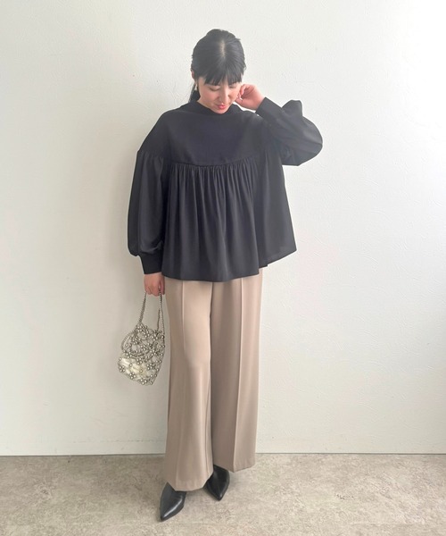 LHELBIE(レルビエ)の「ミラノリブドッキングニット(ニット/セーター・レディース・グレー/アイボリー/ブラック・M)」の13枚目の写真