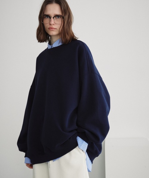 Auntie Rosa Holiday（アンティローザホリデー）の「オーバーサイズベーシックスウェット（スウェット・レディース・ネイビー/ライトグレー/ピンク/イエロー・FREE）」の3枚目の写真