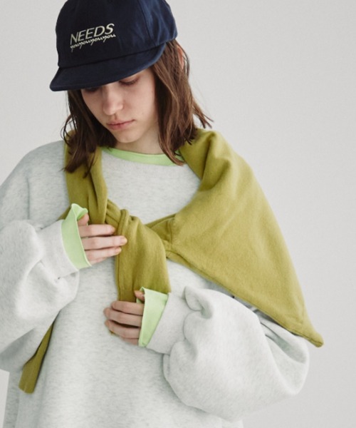 Auntie Rosa Holiday（アンティローザホリデー）の「オーバーサイズベーシックスウェット（スウェット・レディース・ネイビー/ライトグレー/ピンク/イエロー・FREE）」の2枚目の写真