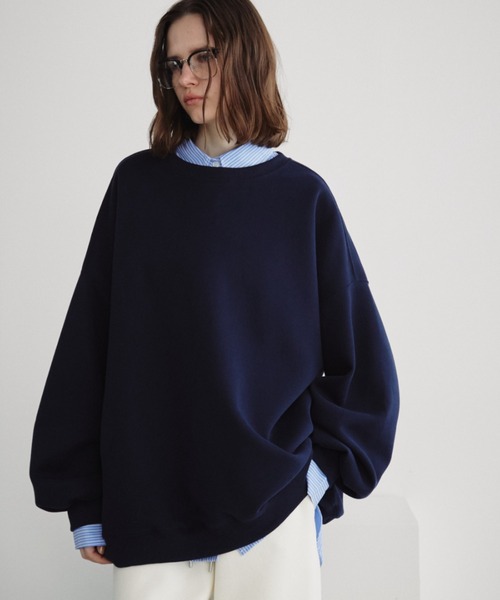 Auntie Rosa Holiday（アンティローザホリデー）の「オーバーサイズベーシックスウェット（スウェット・レディース・ネイビー/ライトグレー/ピンク/イエロー・FREE）」の15枚目の写真