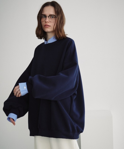 Auntie Rosa Holiday（アンティローザホリデー）の「オーバーサイズベーシックスウェット（スウェット・レディース・ネイビー/ライトグレー/ピンク/イエロー・FREE）」の13枚目の写真