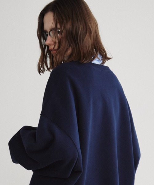 Auntie Rosa Holiday（アンティローザホリデー）の「オーバーサイズベーシックスウェット（スウェット・レディース・ネイビー/ライトグレー/ピンク/イエロー・FREE）」の5枚目の写真