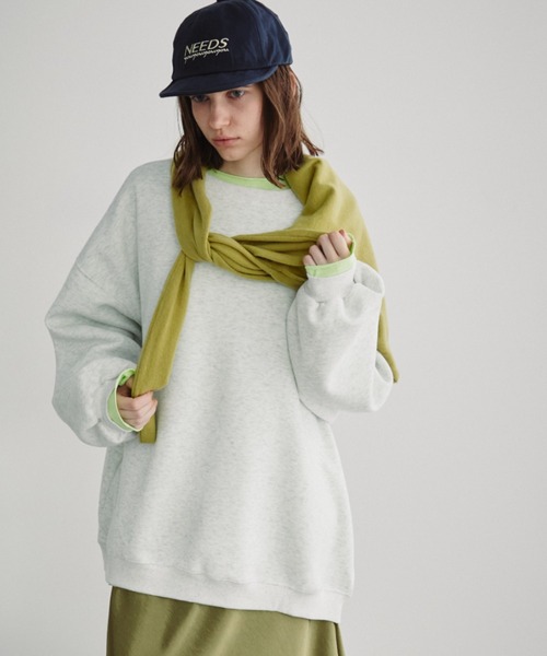 Auntie Rosa Holiday（アンティローザホリデー）の「オーバーサイズベーシックスウェット（スウェット・レディース・ネイビー/ライトグレー/ピンク/イエロー・FREE）」の20枚目の写真