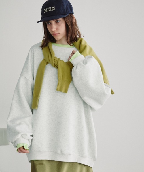 Auntie Rosa Holiday（アンティローザホリデー）の「オーバーサイズベーシックスウェット（スウェット・レディース・ネイビー/ライトグレー/ピンク/イエロー・FREE）」の19枚目の写真