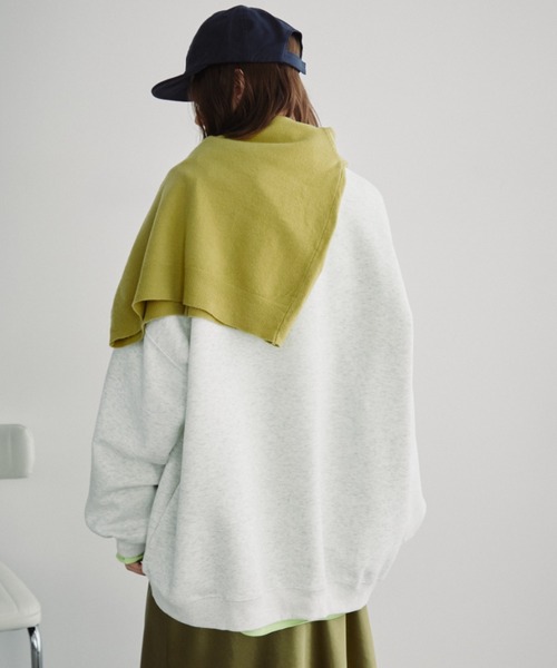 Auntie Rosa Holiday（アンティローザホリデー）の「オーバーサイズベーシックスウェット（スウェット・レディース・ネイビー/ライトグレー/ピンク/イエロー・FREE）」の16枚目の写真