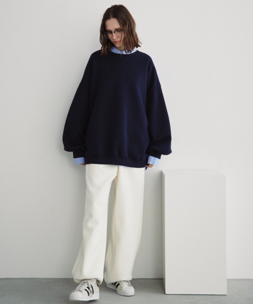 Auntie Rosa Holiday（アンティローザホリデー）の「オーバーサイズベーシックスウェット（スウェット・レディース・ネイビー/ライトグレー/ピンク/イエロー・FREE）」の7枚目の写真