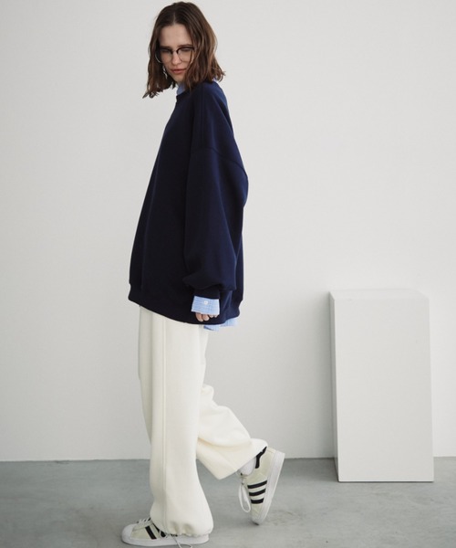 Auntie Rosa Holiday（アンティローザホリデー）の「オーバーサイズベーシックスウェット（スウェット・レディース・ネイビー/ライトグレー/ピンク/イエロー・FREE）」の9枚目の写真