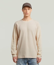 G-STAR（ジースター）の「TWEETER T-SHIRT/パネルデザインサーマルワッフルロングスリーブTシャツ（Tシャツ/カットソー）」