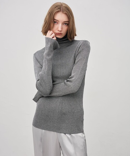 ラメニット タートルトップス（ニット/セーター）｜uncrave