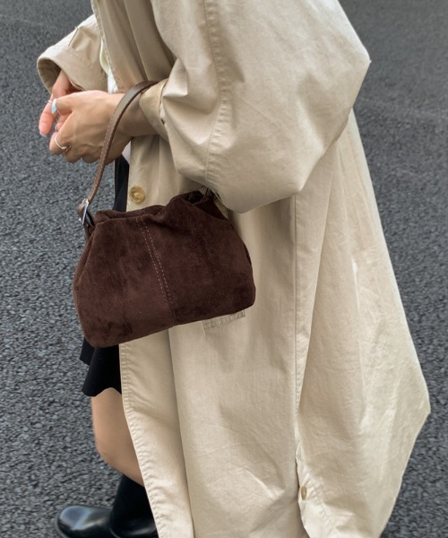 セール】2wayスエードタッチギャザーバッグ（ショルダーバッグ）｜PIN