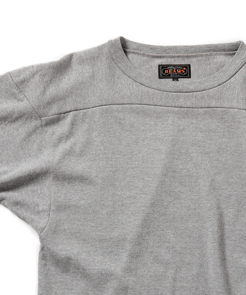 BEAMS PLUS（ビームスプラス）の「BEAMS PLUS / フットボール Tee（Tシャツ/カットソー・メンズ・ライトグレー/ネイビー/ホワイト・MEDIUM/SMALL/LARGE/X-LARGE）」の4枚目の写真