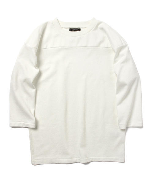 BEAMS PLUS（ビームスプラス）の「BEAMS PLUS / フットボール Tee（Tシャツ/カットソー・メンズ・ライトグレー/ネイビー/ホワイト・MEDIUM/SMALL/LARGE/X-LARGE）」の9枚目の写真