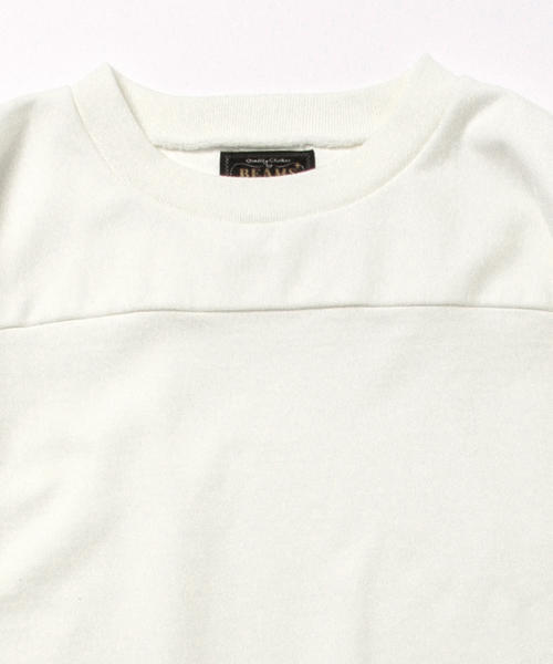 BEAMS PLUS（ビームスプラス）の「BEAMS PLUS / フットボール Tee（Tシャツ/カットソー・メンズ・ライトグレー/ネイビー/ホワイト・MEDIUM/SMALL/LARGE/X-LARGE）」の10枚目の写真
