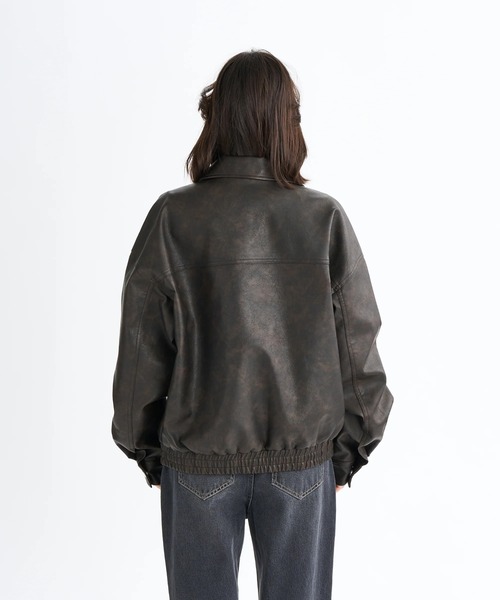 ROXY(ロキシー)の「MY BEST/ロキシーエコレザージャケット(ブルゾン・レディース・ブラウン/ブラック・SMALL/MEDIUM/LARGE)」の6枚目の写真