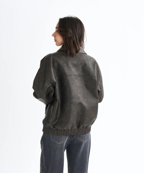 ROXY(ロキシー)の「MY BEST/ロキシーエコレザージャケット(ブルゾン・レディース・ブラウン/ブラック・SMALL/MEDIUM/LARGE)」の9枚目の写真