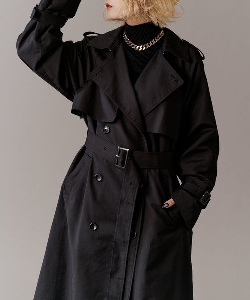 【美品】　Lui's ロングトレンチ　コート　スプリングコート　値下げ可能 mi-企画】ロングトレンチコート（トレンチコート）｜Lui's（ルイス）の