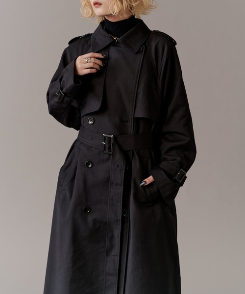 Lui's（ルイス）の「【mi-企画】ロングトレンチコート（トレンチコート・レディース・ブラック/グレー・S/M）」の14枚目の写真