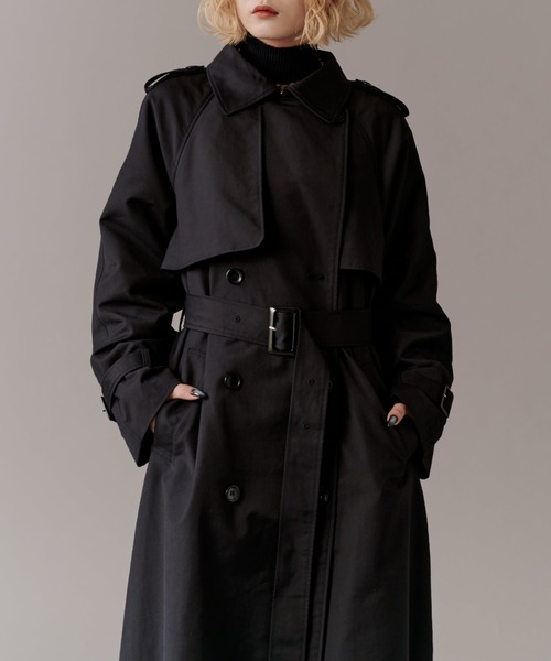 Lui's（ルイス）の「【mi-企画】ロングトレンチコート（トレンチコート・レディース・ブラック/グレー・S/M）」の15枚目の写真