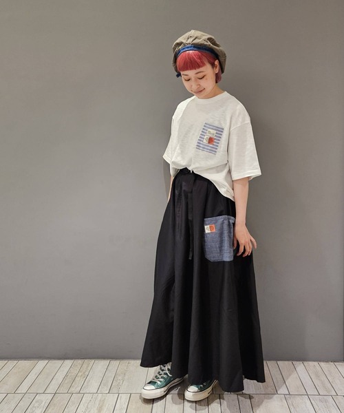 OLD BETTY'S（オールドベティーズ）の「【日本製】オールドベティーズ 【OLD BETTY’S】Volume Easy Long Skirt（スカート・レディース・ブラック/オリーブ・FREE）」の16枚目の写真