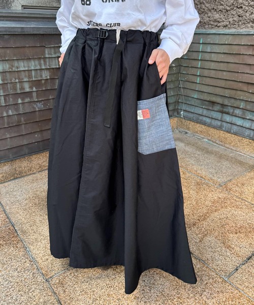 OLD BETTY'S（オールドベティーズ）の「【日本製】オールドベティーズ 【OLD BETTY’S】Volume Easy Long Skirt（スカート・レディース・ブラック/オリーブ・FREE）」の13枚目の写真