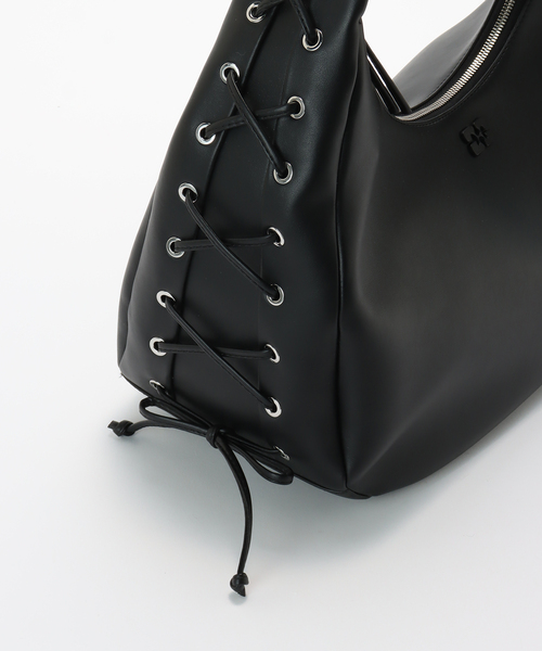 GANNI(ガニー)の「GANNI / ガニー Hobo Medium Laces(ショルダーバッグ・レディース・ブラック・FREE)」の10枚目の写真