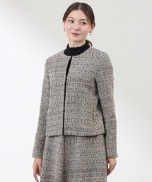 AMACA（アマカ）の「【Anniversary　Piece】【尾州素材】ツイードジャケット（ノーカラージャケット）」