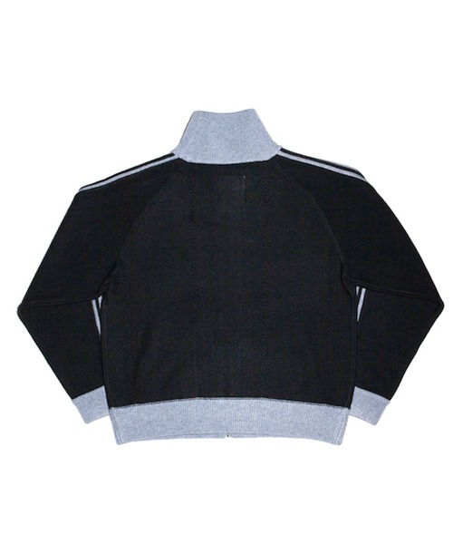 RICE NINE TEN(ライスナインテン)の「KNITTED TRACK JACKET(ニット/セーター・メンズ・ブラック・2/1)」の2枚目の写真