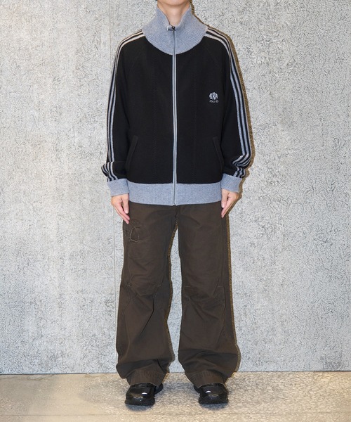 RICE NINE TEN(ライスナインテン)の「KNITTED TRACK JACKET(ニット/セーター・メンズ・ブラック・2/1)」の4枚目の写真