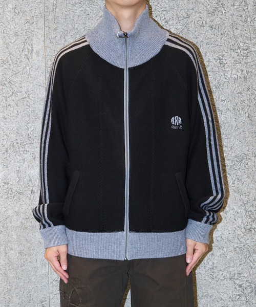 RICE NINE TEN(ライスナインテン)の「KNITTED TRACK JACKET(ニット/セーター・メンズ・ブラック・2/1)」の5枚目の写真