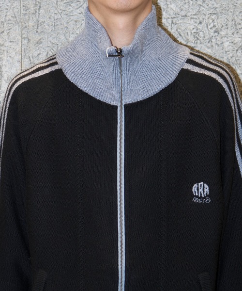 RICE NINE TEN(ライスナインテン)の「KNITTED TRACK JACKET(ニット/セーター・メンズ・ブラック・2/1)」の8枚目の写真