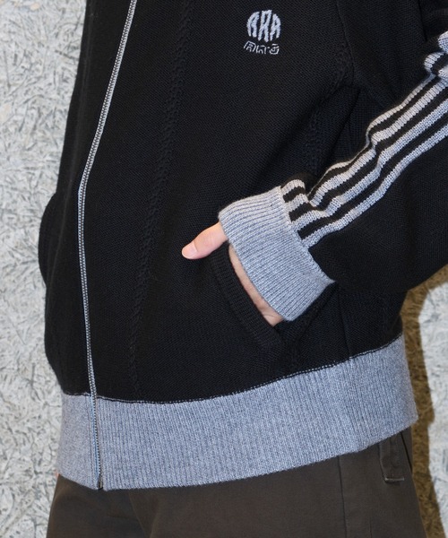 RICE NINE TEN(ライスナインテン)の「KNITTED TRACK JACKET(ニット/セーター・メンズ・ブラック・2/1)」の10枚目の写真