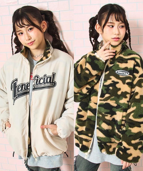 ANAPR＋S 撥水加工 リバーシブル ボア ブルゾン 【ユニセックス