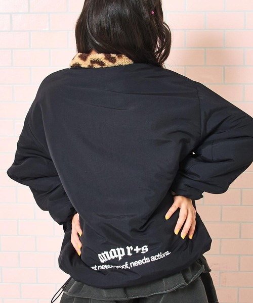 ANAP GｉRL（アナップガール）の「ANAPR＋S 撥水加工 リバーシブル ボア ブルゾン 【ユニセックス】【キッズお揃い】（ブルゾン・キッズ・ブラック/ネイビー/ベージュ・S/XS/M）」の12枚目の写真