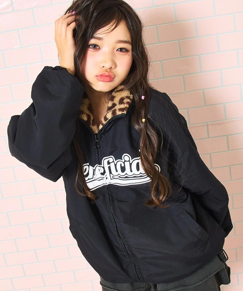 ANAP GｉRL（アナップガール）の「ANAPR＋S 撥水加工 リバーシブル ボア ブルゾン 【ユニセックス】【キッズお揃い】（ブルゾン・キッズ・ブラック/ネイビー/ベージュ・S/XS/M）」の10枚目の写真