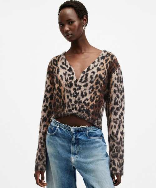 ALLSAINTS(オールセインツ)の「ALLSAINTS WICK LEX CARDIGAN(カーディガン/ボレロ・レディース・ブラウン系その他・X-SMALL/SMALL/MEDIUM)」の4枚目の写真