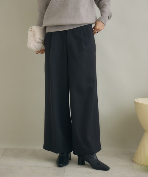 KATHARINE ROSS(キャサリンロス)の「【KATHARINE ROSS】タックセミワイドパンツ(その他パンツ・レディース・ブラック/グレー・FREE)」の7枚目の写真
